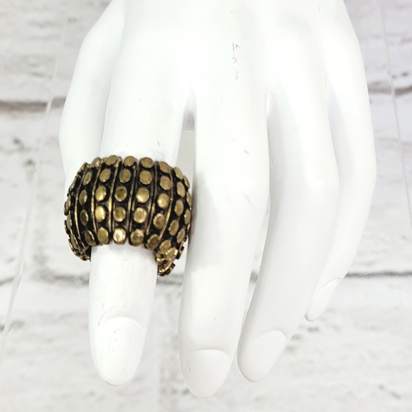 Avant Garde Paris Brass Stretch Ring Size: 7/8 - Picture 2 of 3